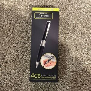 Hype 4GB Black & Silver Digital Voice Recorder Pen